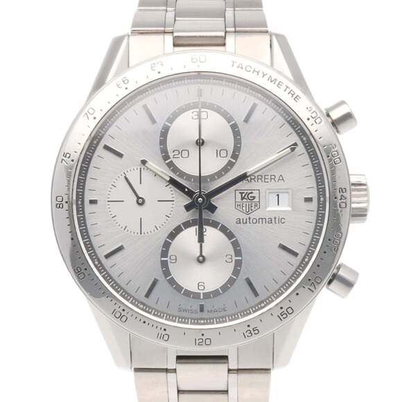 TAG Heuer Carrera Calibre 16 Watch Stainless Steel CV2017-2 Automatic Overh...